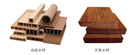 合成木材　天然木材